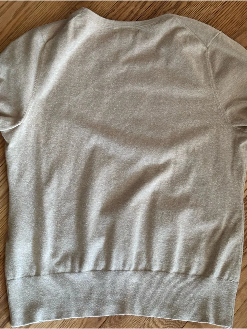 Lands' End Short Sleeve Crewneck Tee in Light Tan